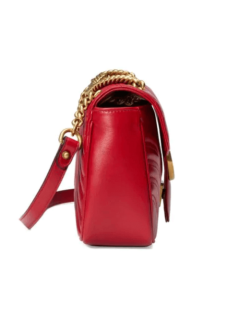 GG MARMONT SMALL LEATHER MATELASSE SHOULDER BAG